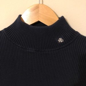 Ralph Lauren Mock Turtleneck Sweater Black